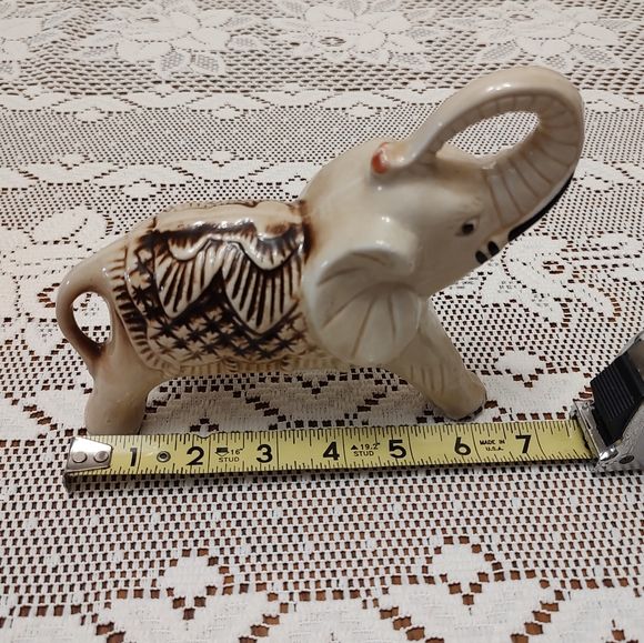 VTG Elephant Figure Safari Animal Statue 70's Home Shelf Decor Retro Sculpture - Picture 11 of 12